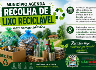 Município agenda recolha de lixo reciclável nas comunidades